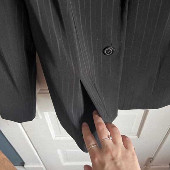 Norton McNaughton Black Pinstripe Pantsuit - Picture 8 of 12